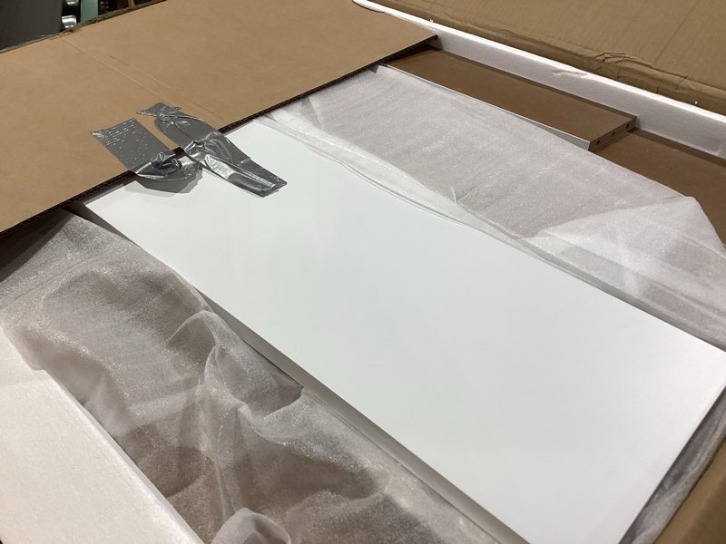 Condition photo showing As Is for vidaxl radiator cover, radiator guard for home office, heater cover for living room decorative, heating cabinet protective cover, white mdf