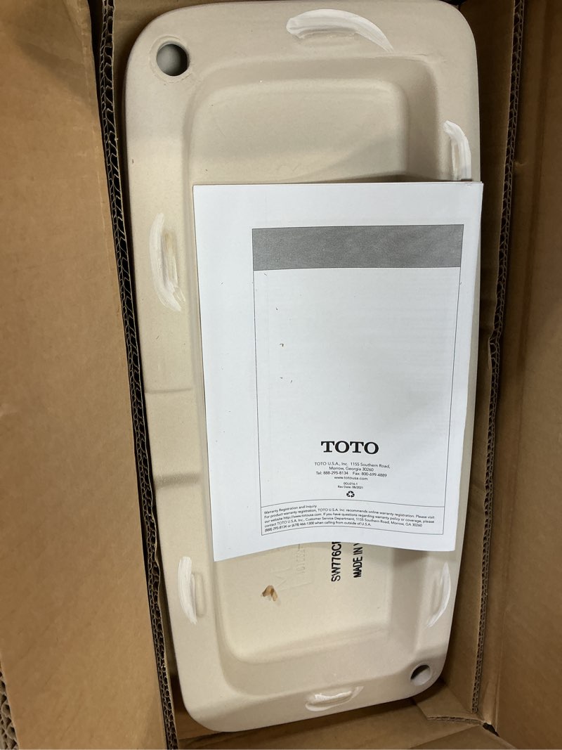 Condition photo showing Good Condition for toto® drake® 1.6 gpf toilet tank with washlet®+ auto flush compatibility  cotton white - st776sa#01