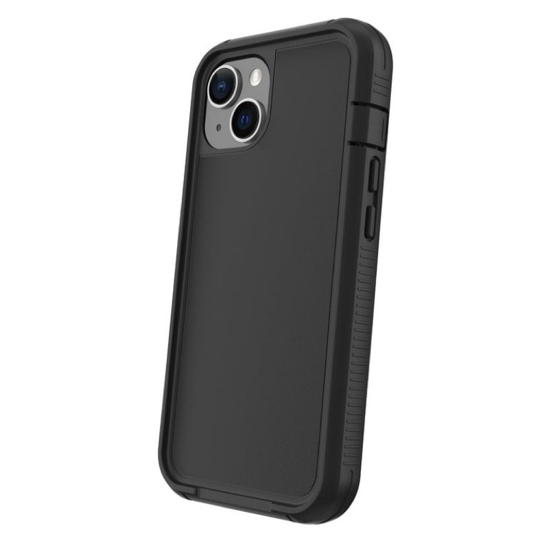 onn magsafe compatible rugged phone case for iphone 17e / iphone 16e / iphone 15 / iphone 14 / iphone 13 - black