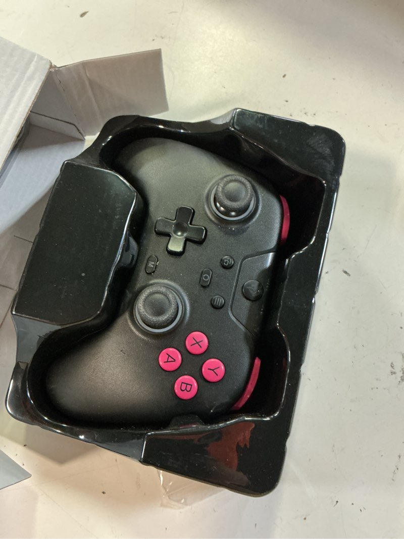 Condition photo showing New/Like New for easysmx x05 2.4g wireless gaming controller for pc/steam/iphone/android/switch - bluetooth controller gamepad with hall effect, rgb lights and turbo, anti-drift controller,comes with extra thumb grips black