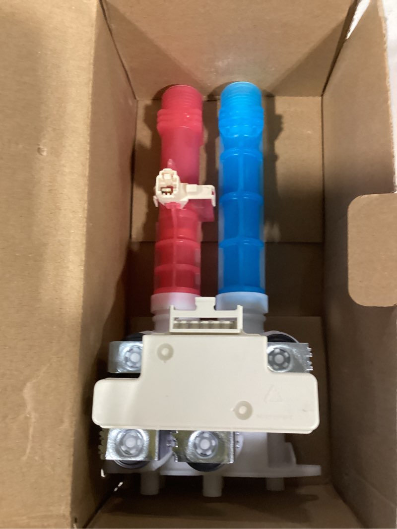 Condition photo showing Good Condition for 5304514790 washer water inlet valve assembly replacement for electrolux for ge for hotpoint for kenmore for frigidaire washing machines, replace 5304522534 ps16544354 5304514791 5304528029