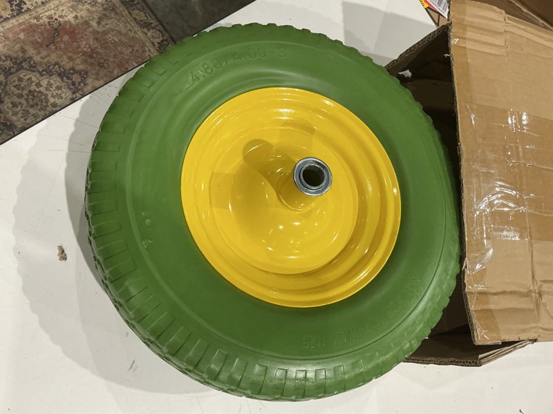 Condition photo showing Good Condition for wheelbarrow tire flat free solid no-air – universal fit replacement tire – industrial grade, never flat, 10-year warranty