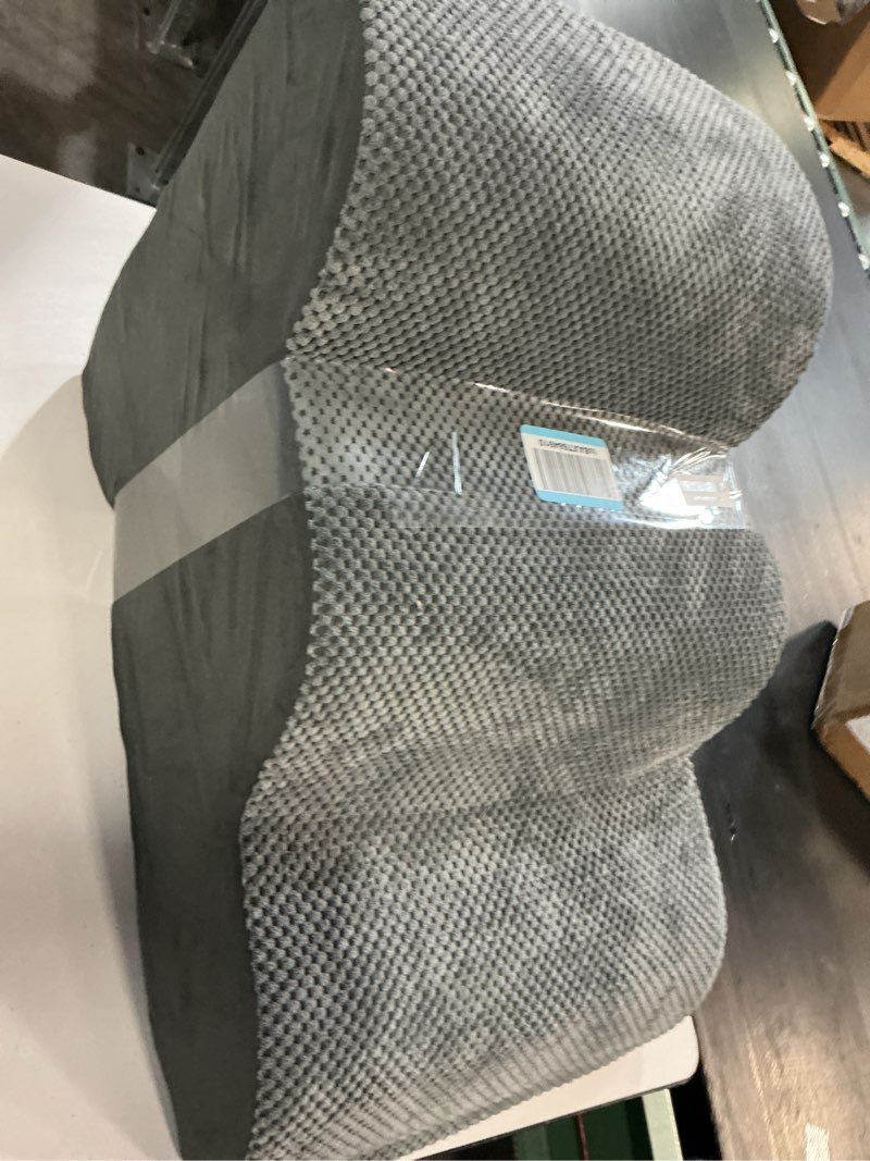 Condition photo showing Good Condition for 3-step dog stairs for small dogs and cats, 16in h dog steps for couch, sofa, chair, non-slip sturdy pet steps, pet ramp for high bed indoor dark grey 3-step curved