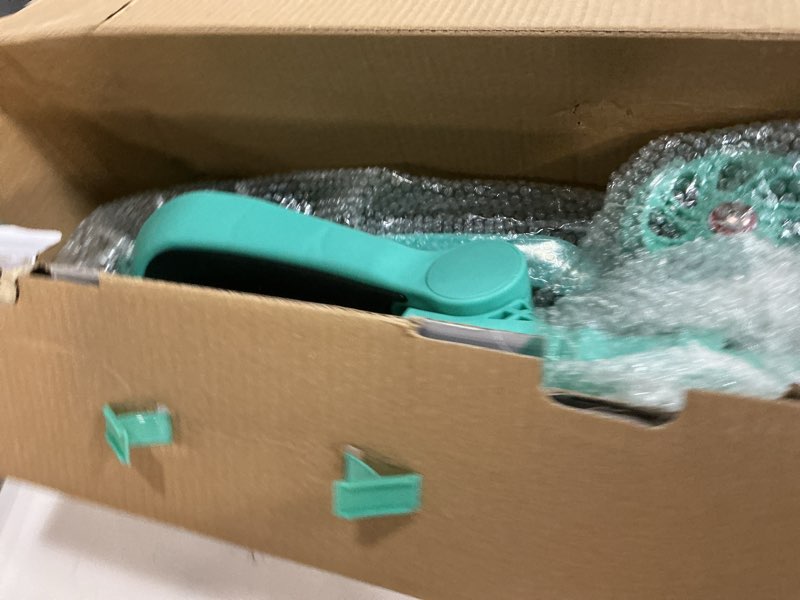 Condition photo showing Good Condition for Hurtle 3-Wheeled Scooter for Kids - Wheel LED Lights, Adjustable Lean-to-Steer Handlebar, and Foldable Seat - Sit or Stand Ride with Brake for Boys and Girls Ages 1-14 Years Old Teal