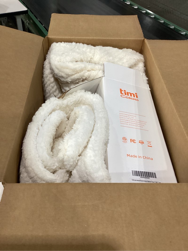 Condition photo showing Good Condition for Heated Blanket Full Size - 72"x84" Cozy Soft Jacquard Heating Blanket with 4 Heat Levels & 10 Hours Auto-Off, Jacquard Fleece, Overheating Protection, Warm Gifts, Cream Cream Full(72"x84")