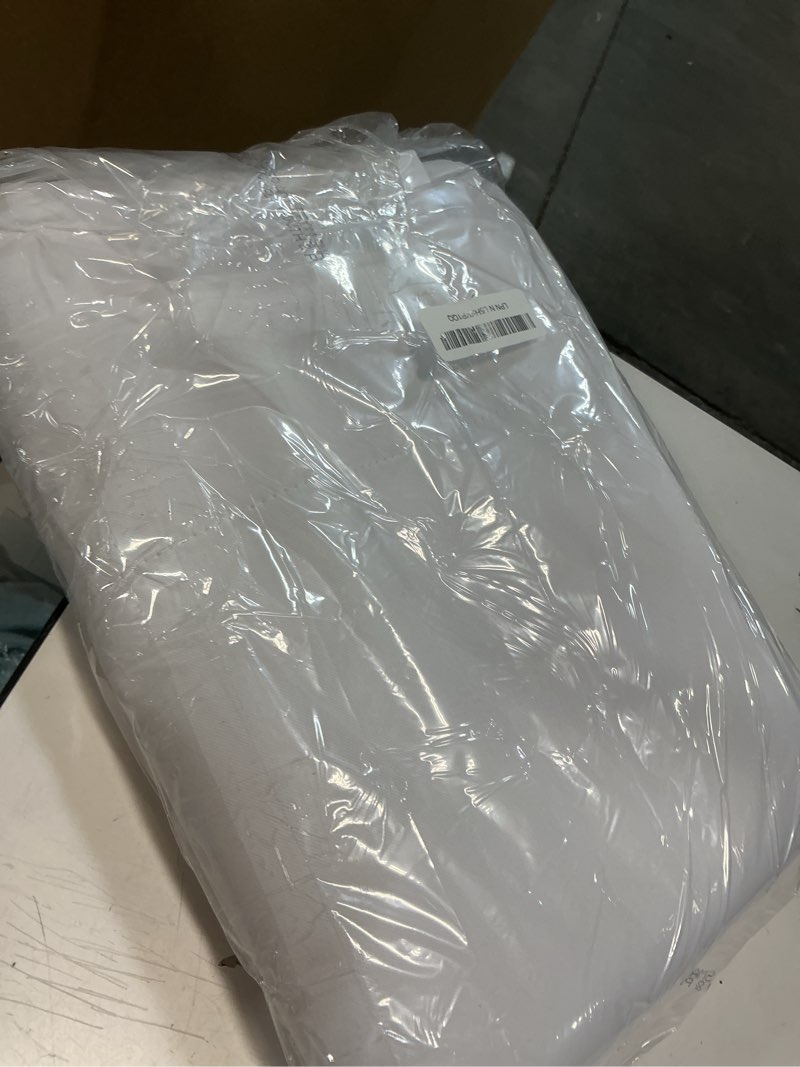Condition photo showing Good Condition for Simplebrand Ava Pure White Curtains for Bedroom 54 Inches Long 2 Panels Set, Light Filtering Window Treatment, Short Curtain Drapes, Soft Touching Casual Rod Pocket Privacy Curtains, W40 x L54 Inch Pure White 40"W x 54"L (Pack of 2)