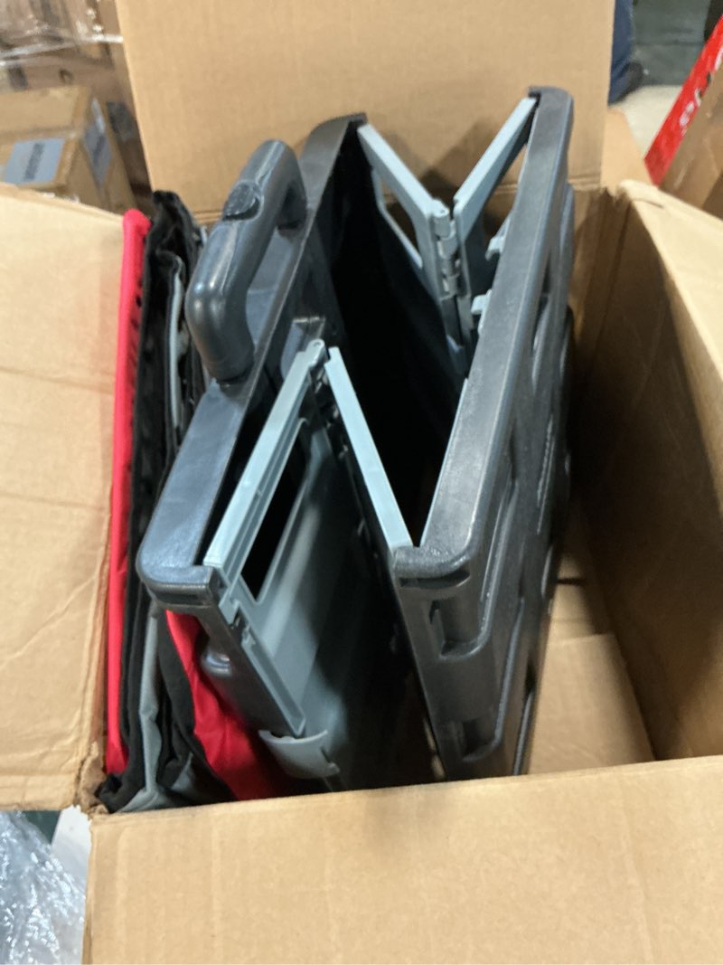 Condition photo showing Good Condition for ECR4Kids Universal Rolling Cart with Canvas Organizer Bag, Mobile Storage, Red/Grey