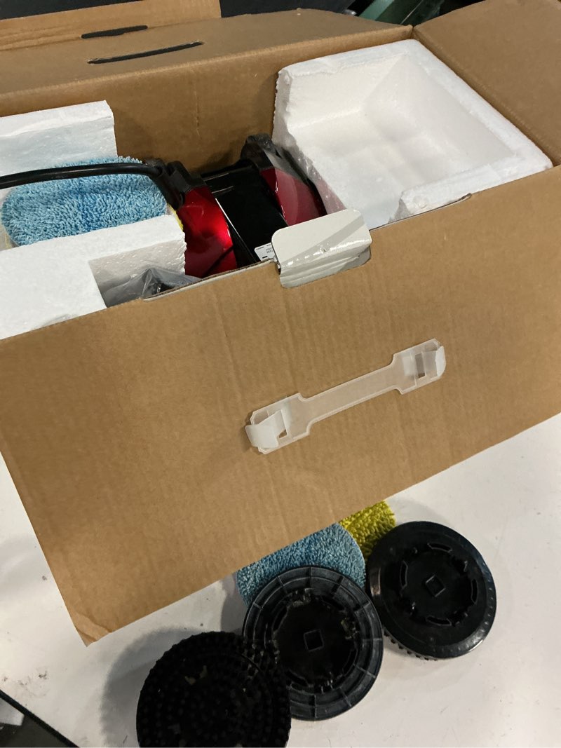 Condition photo showing As Is for Ewbank EP170 Complete Cleaner, Washer, Scrubber, Scourer, and Polisher, Interchangeable Brushes and Pads Multi-Use Floor Machine, 2200 rpm, Lightweight, Red, 8 Pound