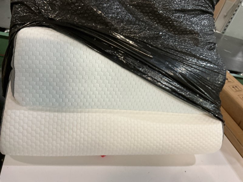 Condition photo showing As Is for 3PCS Wedge Pillow Set for After Surgery, Back Pillow for Bed Sitting up, 10-in-1 Foam Wedge Pillow for Acid Reflux & Back Pain Relief, Post Surgery Pillow for GERD & Snoring, White White 3PCS