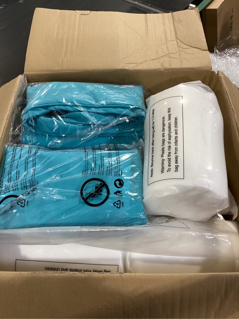 Condition photo showing Good Condition for aaaaacessories outdoor deep seat cushions, waterproof, fade-resistant patio furniture replacement cushions, set of 2, 24" x 24" x 5", turquoise blue turquoise blue 24"x24"x5" / 24"x19"