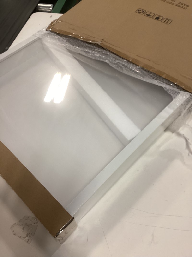 Condition photo showing New/Like New for Califortree Large 16x20 Shadow Box Frame with Soft Linen Back - Jersey Frame Memory Display Case, 12 Push Pins Included, White White - Foam Back 16x20