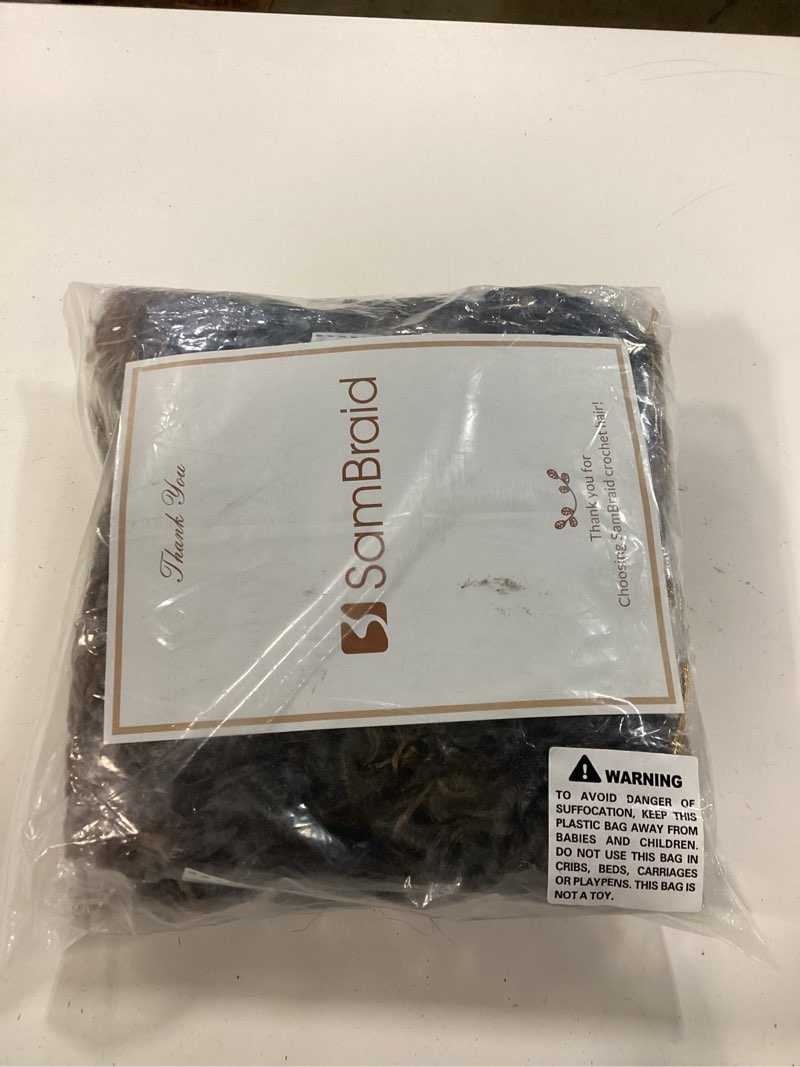 Condition photo showing New/Like New for sambraid goddess locs crochet hair 14 inch, 8 packs new goddess faux locs crochet hair for black women, river hair with curly ends (14inch, t27#, 8packs) t1b/27 14 inch (pack of 8)