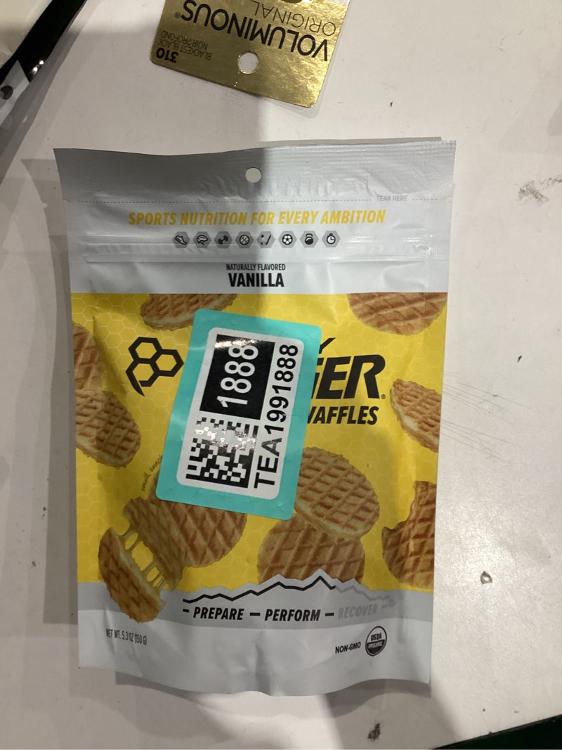 Condition photo showing New/Like New for Honey Stinger Organic Mini Vanilla Waffles, Energy Stroopwafel for Exercise, Endurance and Performance, Sports Nutrition for Home & Gym, Pre and Post Workout, 1 Bag, 5.3 Ounce Vanilla 1 Count