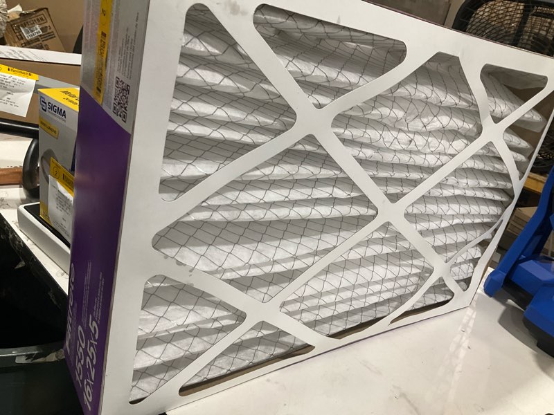 Condition photo showing As Is for filtrete 16 x 25 x 3 merv 12 1550 mpr allergen, bacteria and virus electrostatic pleated air