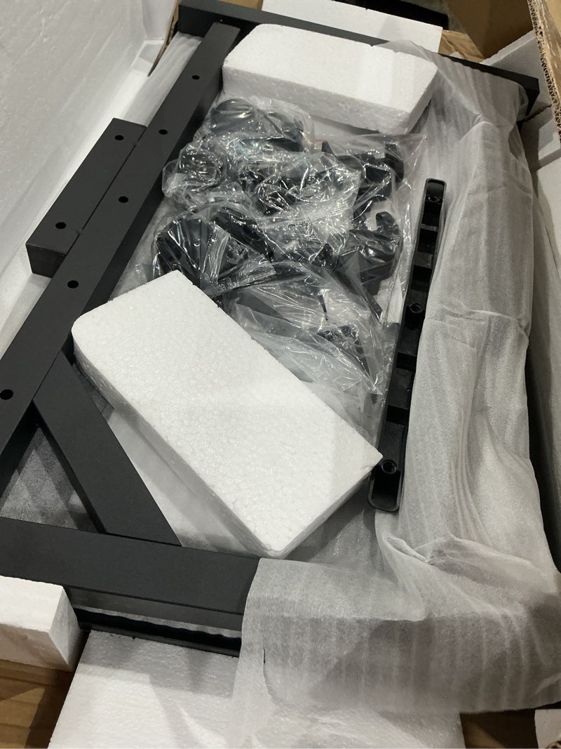 Condition photo showing As Is for oransail small standing desk with wheels, 29.5-45.3 inch adjustable height, portable treadmill desk, rolling computer table for walking pad with a cup holder and a hook black