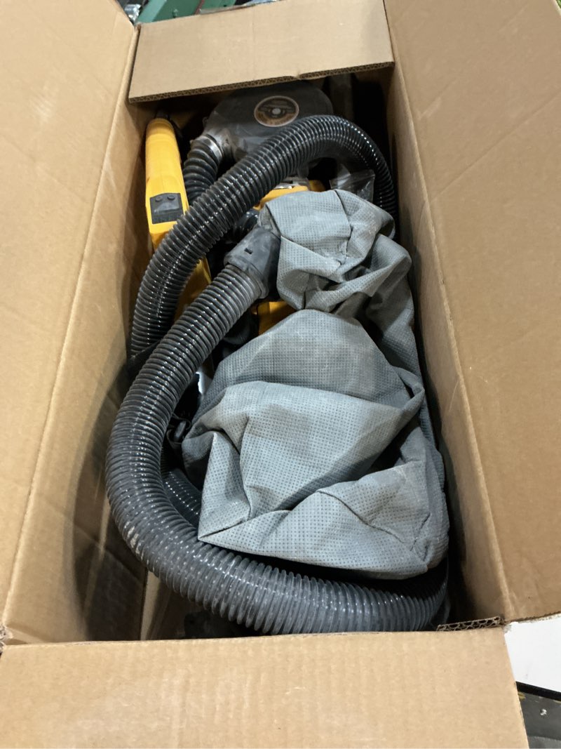Condition photo showing As Is for drywall sander, 950w 8.5a electric drywall sander with vacuum dust collector, 9 variable speed 800-2100rpm, foldable & extendable handle, wall sander for popcorn ceiling, drywall pole sander yellow