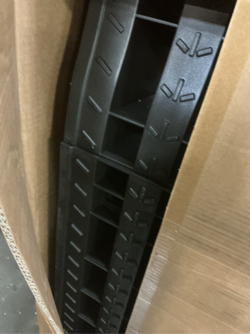 Condition photo showing New/Like New for vevor car ramps, 2 pcs 13000 lbs gvw capacity, 6.3 in lift height, portable high profile car service ramps for home garage maintenance and oil changes, heavy duty for truck suv vehicle repair, black 6.3*52.5inch 2