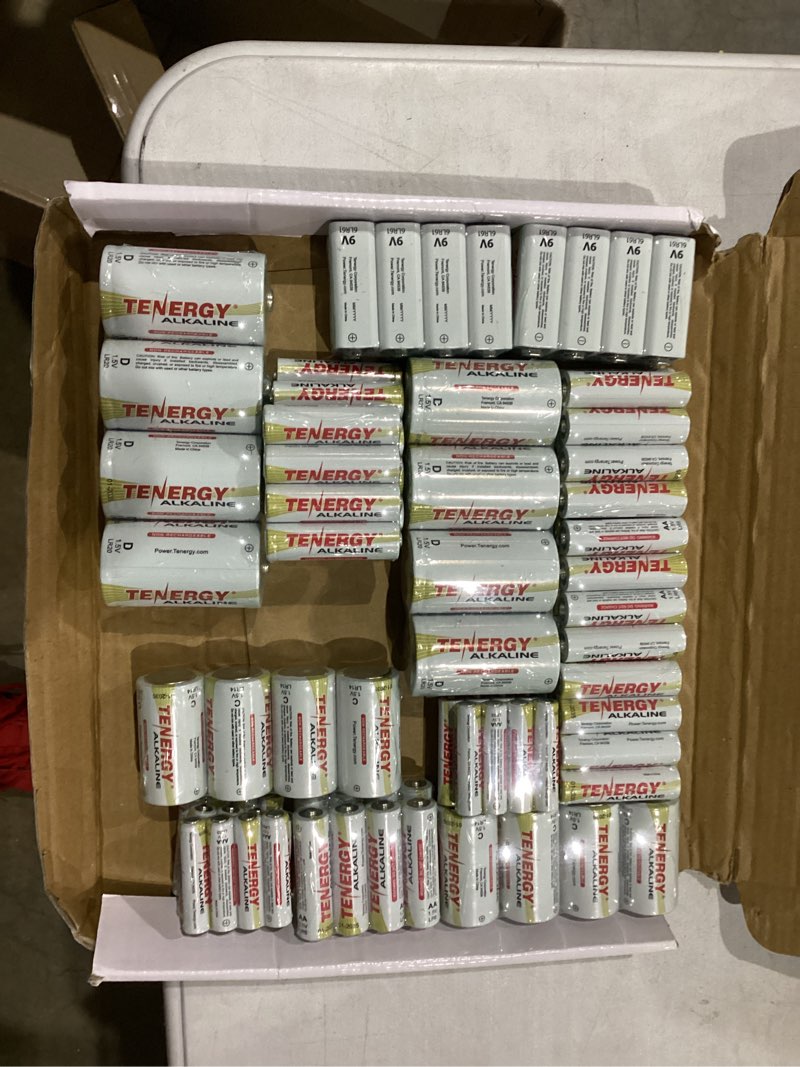 Condition photo showing New/Like New for TenergPack Alkaline BatteriesPack AA Batteries,Pack AAA Batteries, Pack C Size Batteries, Pack D Size Batteries, and Pack 9V Size Batteries for Household Electronics Count (Pack of 1)