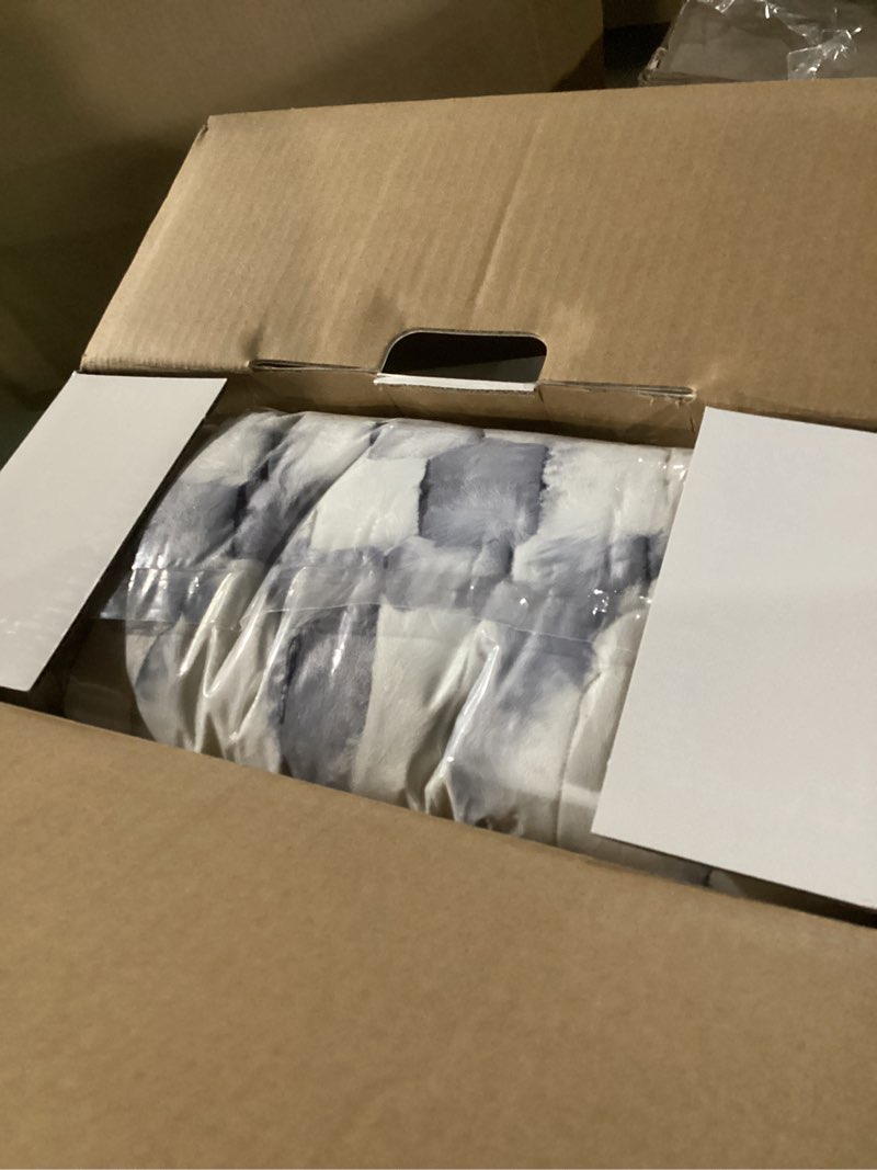 Condition photo showing New/Like New for Sealy Electric Blanket Full Size 72"*84",Super Cozy Faux Fur to Sherpa Reversible Heated Blanket Full Size with 10 Heating Levels & 1-12 Hours Auto Off Overheating Protection,Blue White Blue White Full Size 72" x 84"