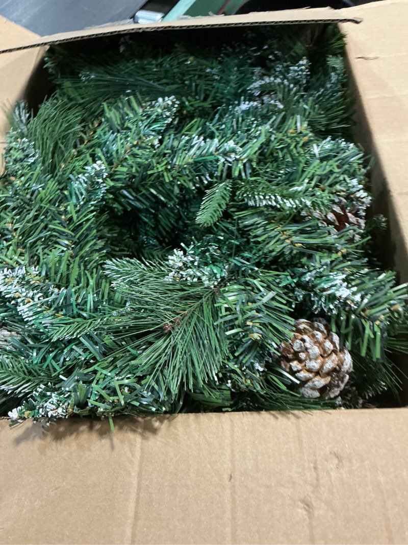 Condition photo showing Good Condition for 8 Pack 12" Christmas Wreath Decorations for Front Door Window Mini Xmas Pine Needle Wreath Farmhouse Decor Artificial Hanging Garlands for Chair Holiday Wall Indoor Outdoor Christmas Party