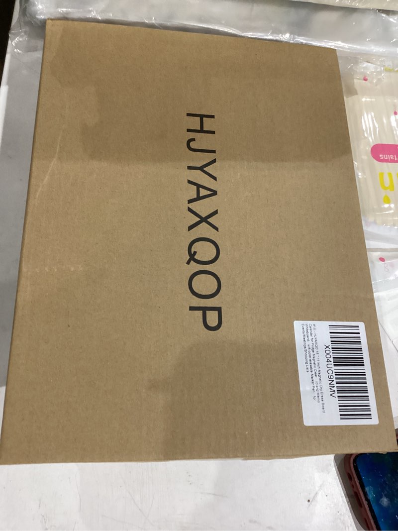 Condition photo showing New/Like New for HJYAXQO 15 * 11 Inch Magnetic Dry Erase Board Calendar for Fridge Magnetic Clear Monthly Planning Board and Memo Whiteboard?w/8-color erasable Marker Pen?for Events/Meetings/Shopping Lists 15*11 Month and Memo