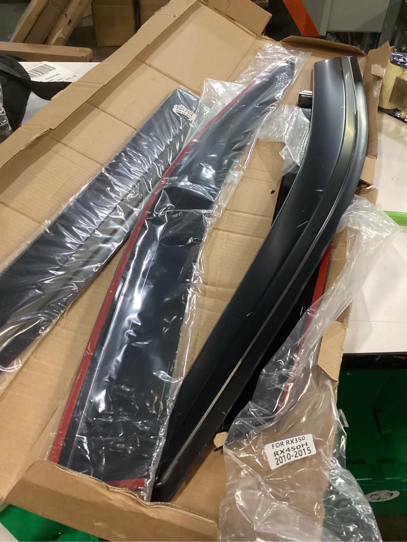 Condition photo showing As Is for window visors sun rain guards - window deflectors for car 4-pack vent shade deflector replacement