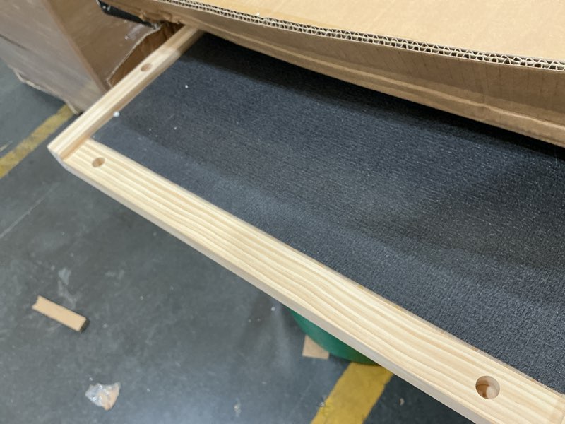 Condition photo showing As Is for dog ramp for high bed, couch, car, pet ramps 55.12" long adjustable 19.3"-27.17" wooden dog step with anti-slip rubber mat & safety side rails for small medium large older pets, up to 250 lbs 55.12"l x 19.69"w x 3.35"h