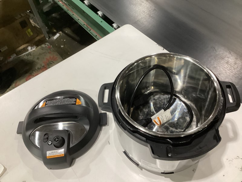 Condition photo showing As Is for Instant Pot Duo Plus 9-in-1 Multicooker, Pressure Cooker, Slow Cook, Rice Maker, Steamer, Sauté, Yogurt, Warmer & Sterilizer, Includes App With Over 800 Recipes, Stainless Steel, 6 Quarts