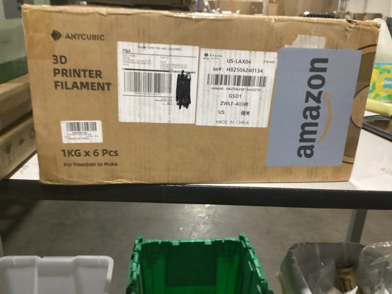 Condition photo showing As Is for overture 6kg bundle pla filament 1.75mm, neatly wound 3d printer filament 6 pack 1kg spool (2.2lbs), dimensional accuracy +/- 0.02 mm, fit most fdm 3d printers (6 grey p1) 6 grey p1 6kg