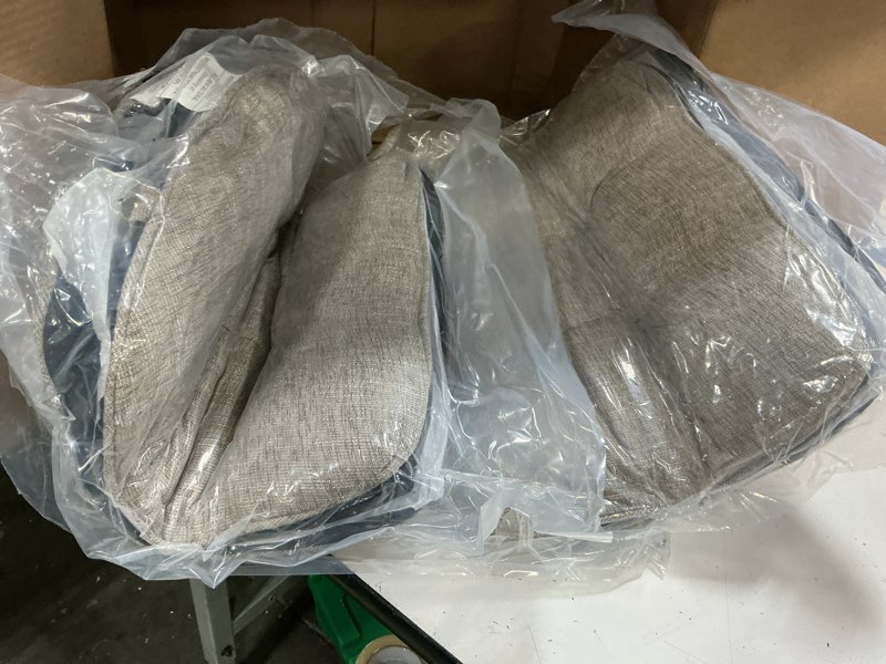 Condition photo showing Good Condition for ( similar) aaaaacessories d-shaped chair cushions, 2\" thick dining chair pads with ties and removable, machine-washable cover, 17\" x 16\", set of 4, khaki gray khaki gray 4 count(pack of 1)