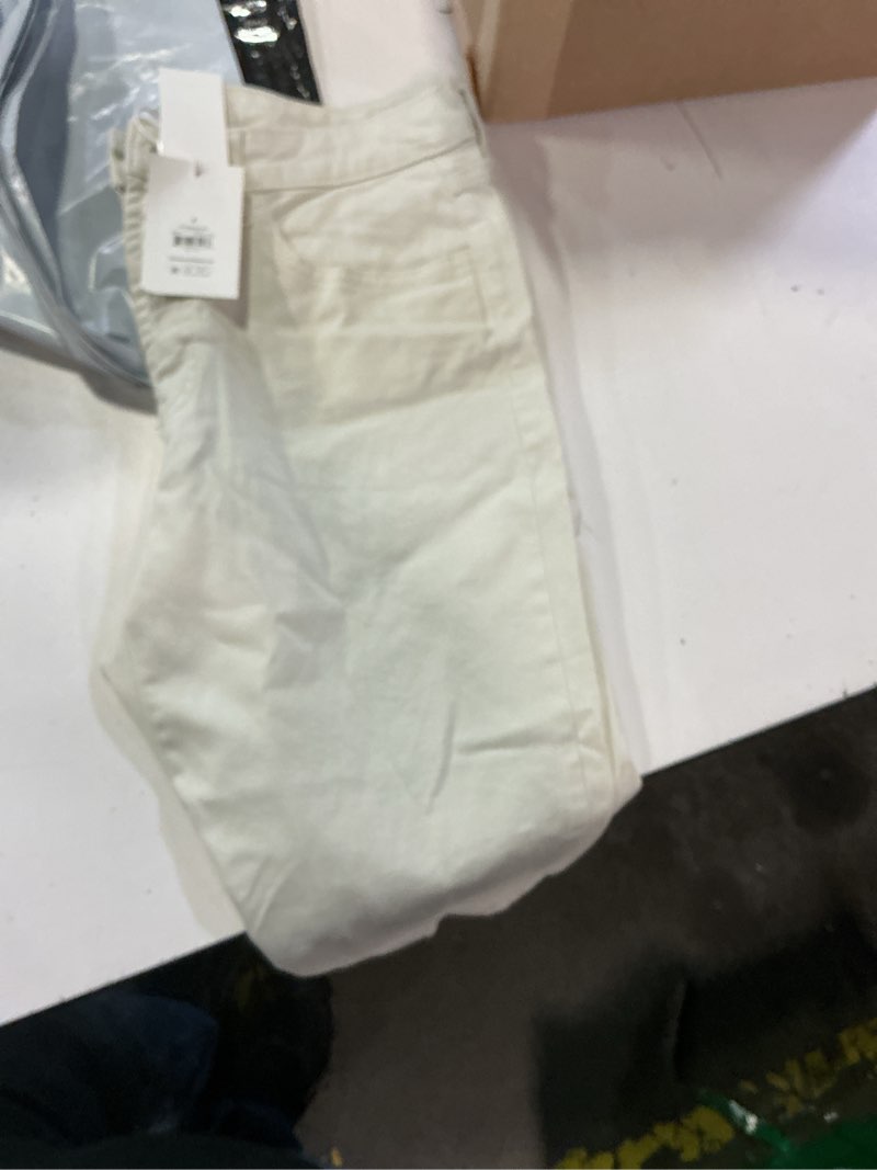 Condition photo showing Good Condition for (size 8)free assembly women's and women's plus embroidered eyelet cropped jeans, 28\" inseam, sizes 0-26 plus