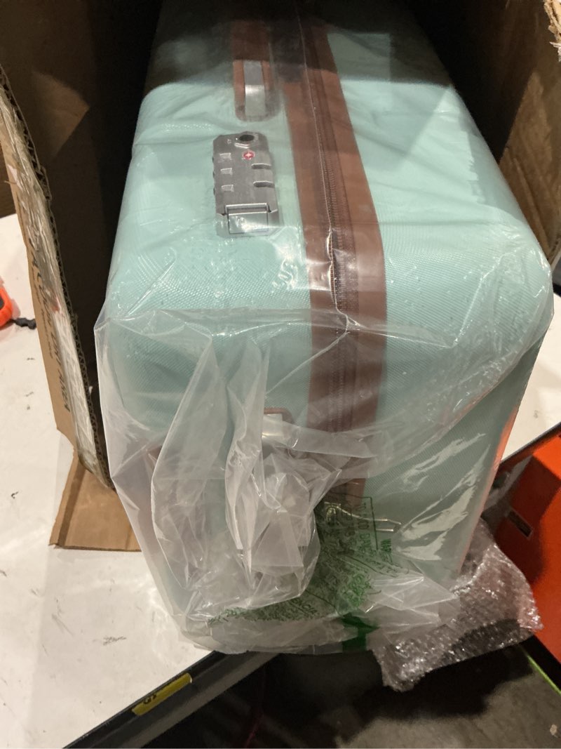 Condition photo showing As Is for different color cosbarn carry on luggage 22x14x9 airline approved, 20 inch carry on suitcases with wheels, abs lightweight carry-on luggage, travel suitcase set with wheels and tsa lock carry on luggage with backpack mintgreen