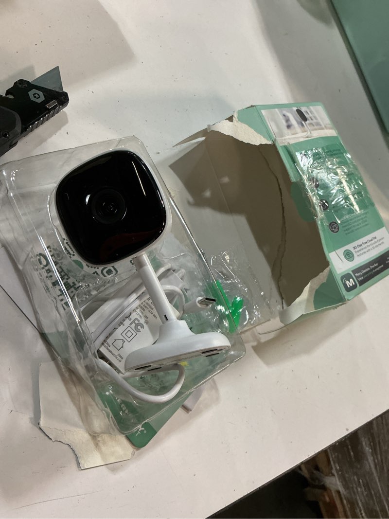 Condition photo showing As Is for merkury smart indoor camera 1080p - wi-fi security cam with night vision, white (1-pack)