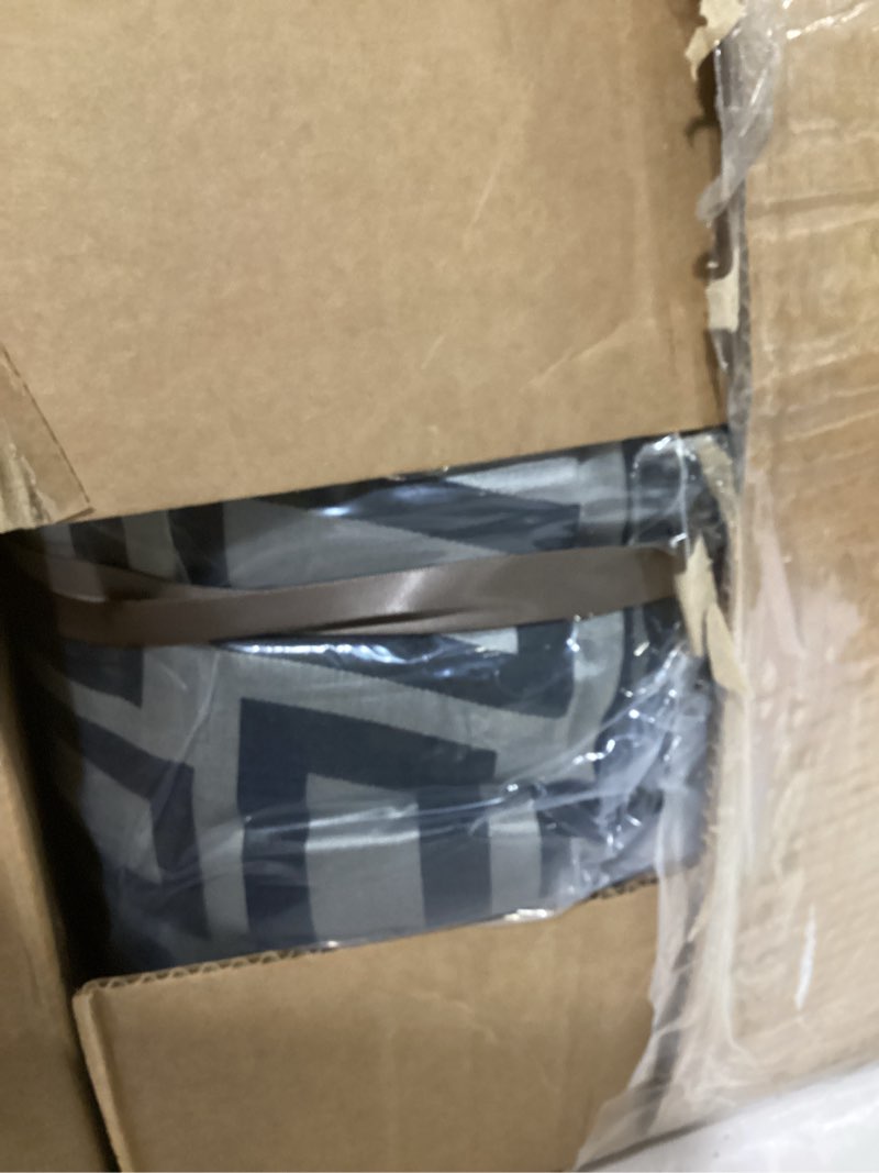 Condition photo showing New/Like New for Riverbrook Home Elegant Collection Comforter Set, Queen, Kacy - Graphite/Black, 5-Piece Set Queen Kacy - Graphite/Black