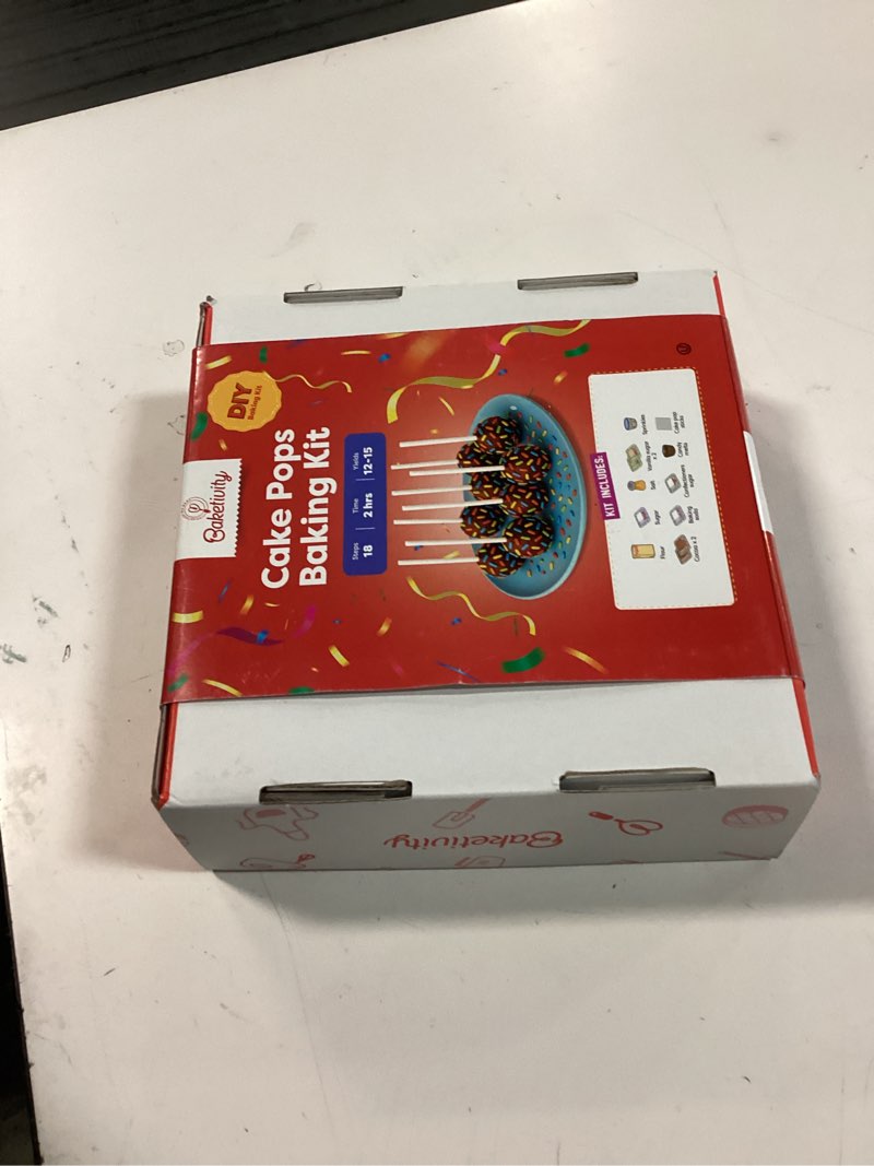 Condition photo showing New/Like New for Baketivity DIY Cake Pop Baking Kit for Kids - Premeasured Ingredients, Decorating Supplies Delicious Cake Pops