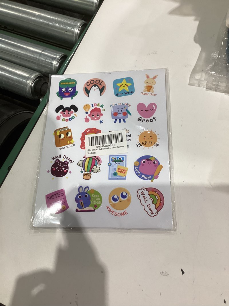 Condition photo showing New/Like New for OHOME Back to School Supplies | 480 PCS Vinyl Teacher Reward Motivational Stickers for Kids - Teacher Must Haves Supplies Stuff Essentials Games Toys Gifts for First Day of School Classroom Students