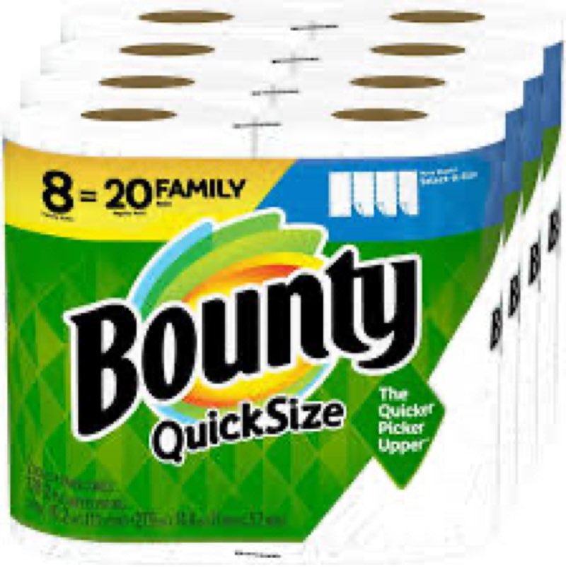 Bounty Paper towels 8 Family Rolls Pack