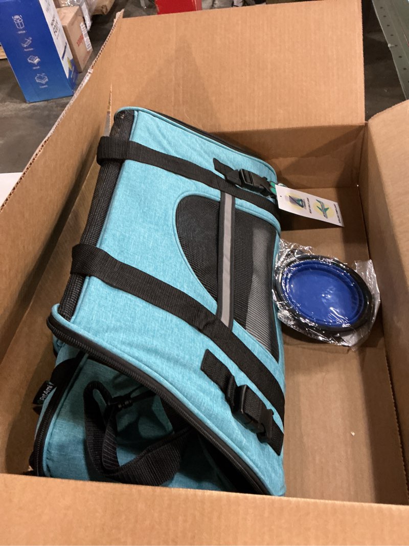 Condition photo showing Good Condition for PetAmi Airline Approved Pet Carrier for Cat, Soft Sided Dog Carrier for Small Dog, Cat Travel Supplies Accessories Indoor Cat, Ventilated Pet Carrying Bag Medium Large Kitten Puppy, Large Heather Blue Heather Blue Large - 19.5"L x 10.2"W x 12"H