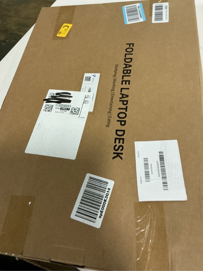 Condition photo showing New/Like New for ZEAPTAC Laptop Bed Desk, Foldable Lap Desk, Portable Lap Table, Laptop Stand with Cup Holder & Table