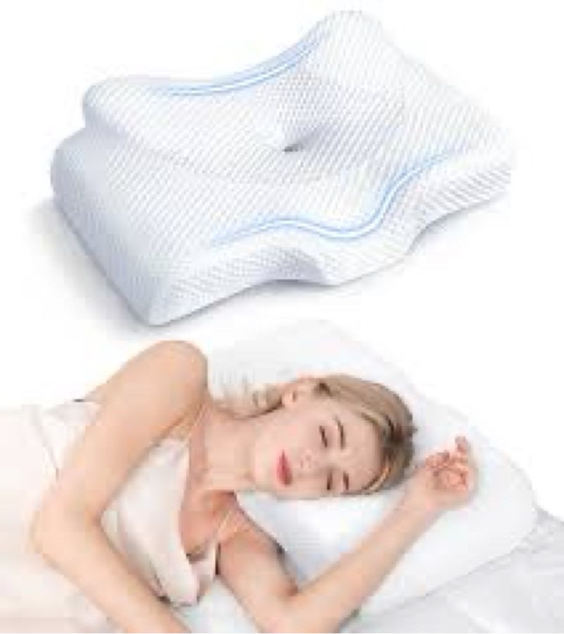 Osteo Cervical Pillow for Neck Pain Relief, Hollow Design Odorless Memory Foam Pillows with Cooling 