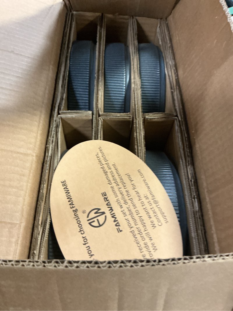 Condition photo showing New/Like New for famiware Star 8.25" Pasta Bowls, Large Dinner Bowls Set of 6, Salad Bowl Plates, Shallow Bowls for E