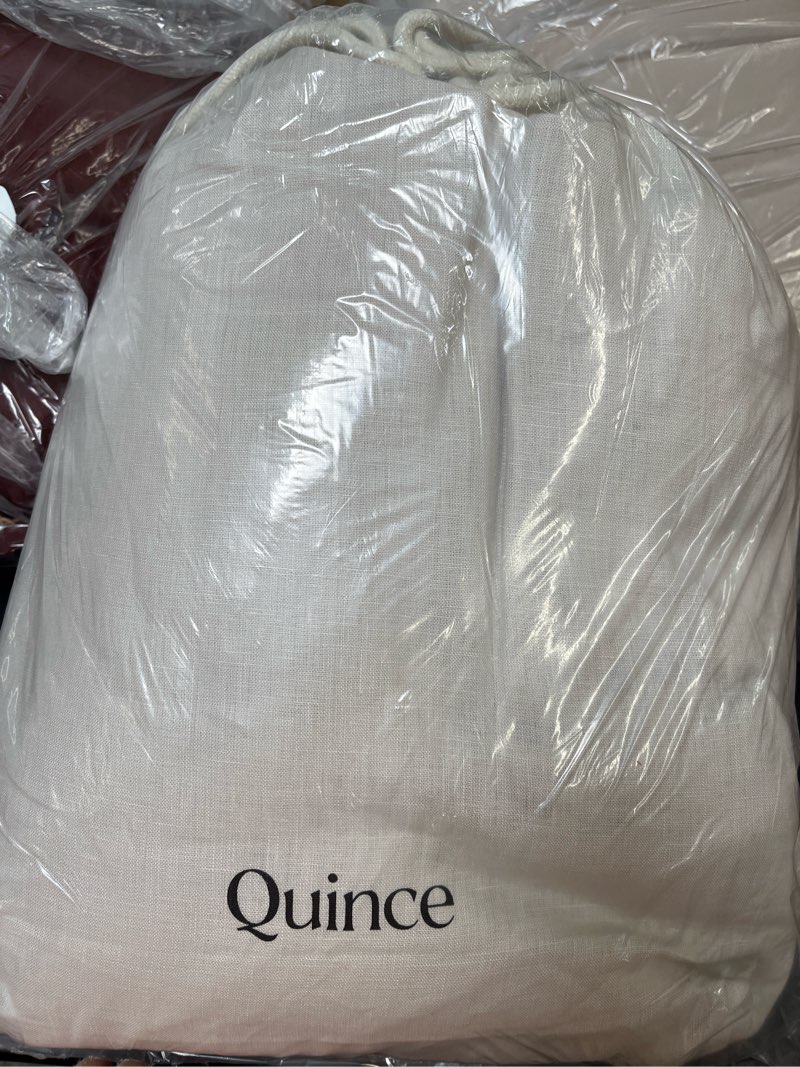 Condition photo showing Good Condition for european linen duvet cover set, full/queen, sand