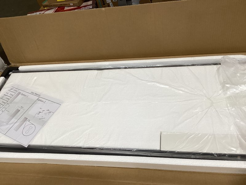 Condition photo showing New/Like New for hasipu door mirror full length, 47"x 15.8" full body over the door hanging wall mounted mirror for bedroom, living room, cloakroom, square black black 47"l x 15.8"w