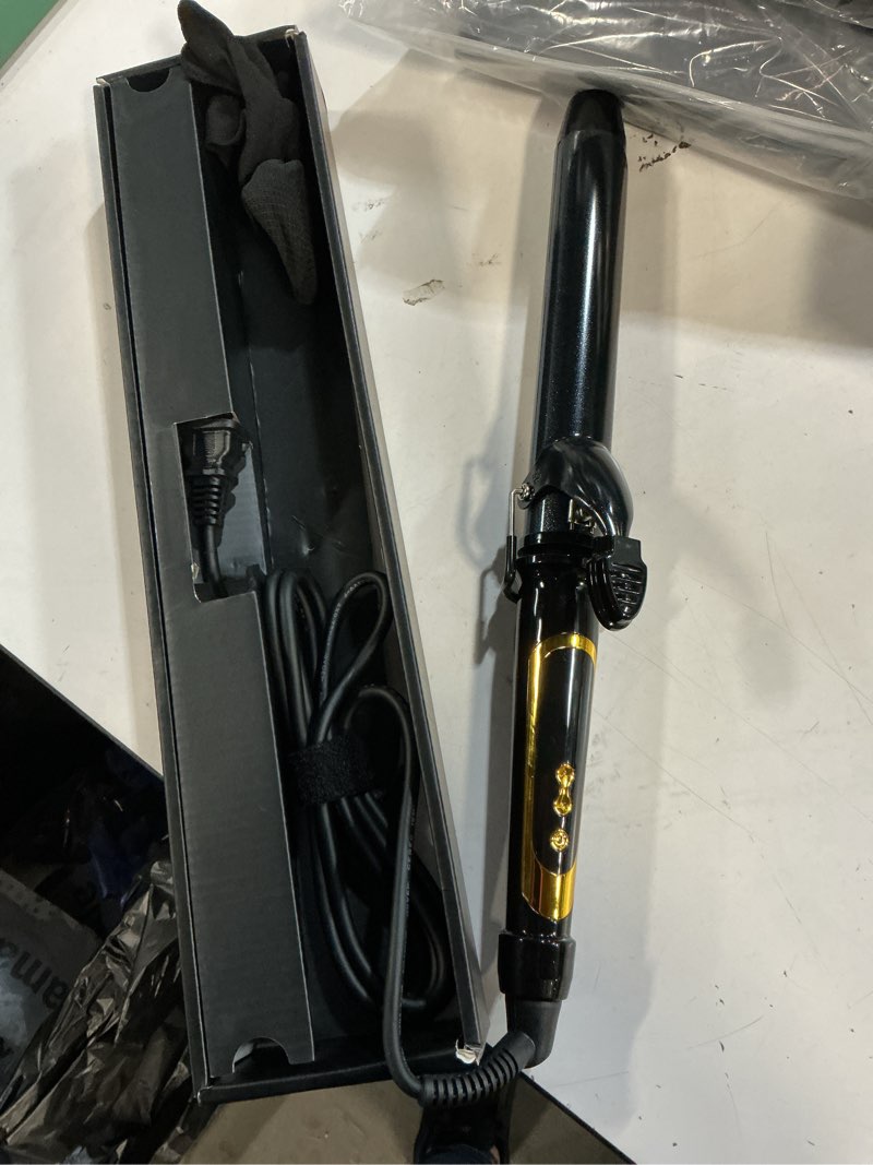 Condition photo showing Good Condition for abp 3/4 inch curling iron long barrel with ceramic coating for short/medium hair,led display instant heat up to 450°f with clamp,hair waving style tool girls & women 0.75 inch