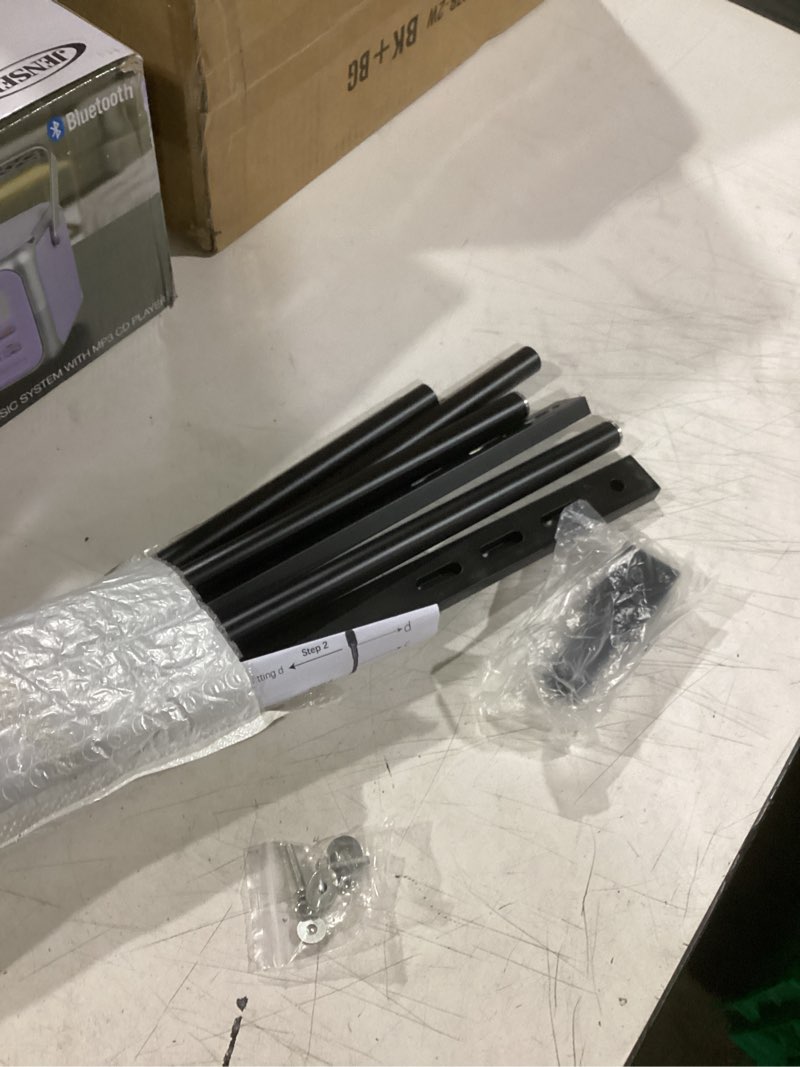 Condition photo showing Good Condition for 2 pack yard sign stake, 4' aluminum posts, holder with baked enamel coating, lightweight & abjustable garden pole with holes for different size signs, easy installation,sturdy (black)