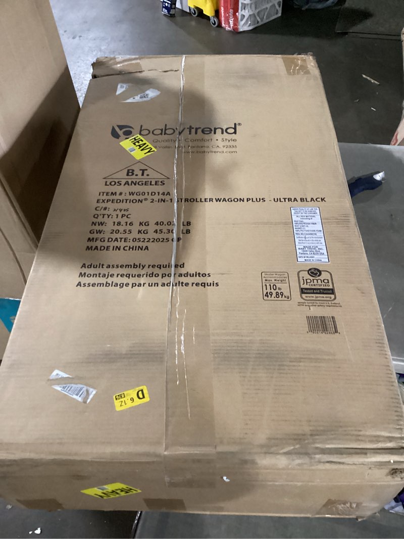 Condition photo showing New/Like New for baby trend expedition 2-in-1 stroller wagon plus, ultra black expedition ultra black