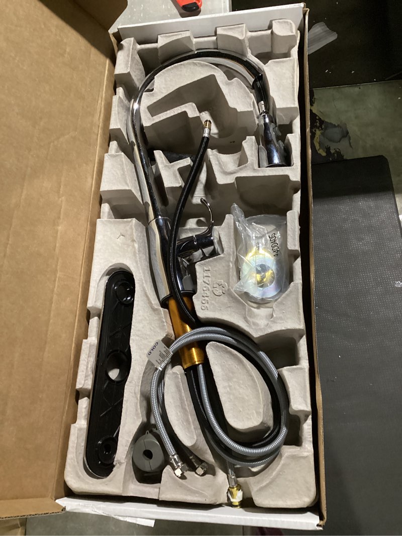 kohler 596-cp simplice kitchen sink faucets with pull down sprayer, 3-spray design, polished chrome 