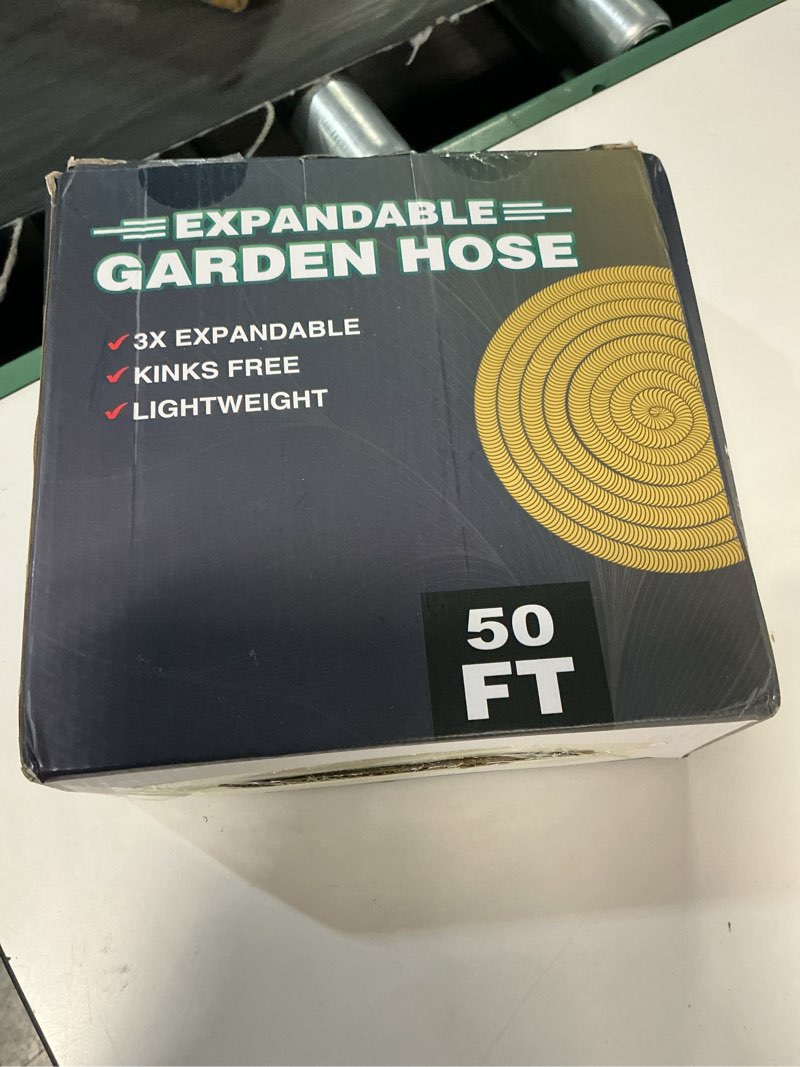 Condition photo showing New/Like New for 50 ft garden hose,2026 new improved lightweight all-weather water hoses, ultra durable and flexible garden hose with 10-function spray nozzle, leak-free connections garden hose for yard, lawn,outdoor blackgreen 50ft