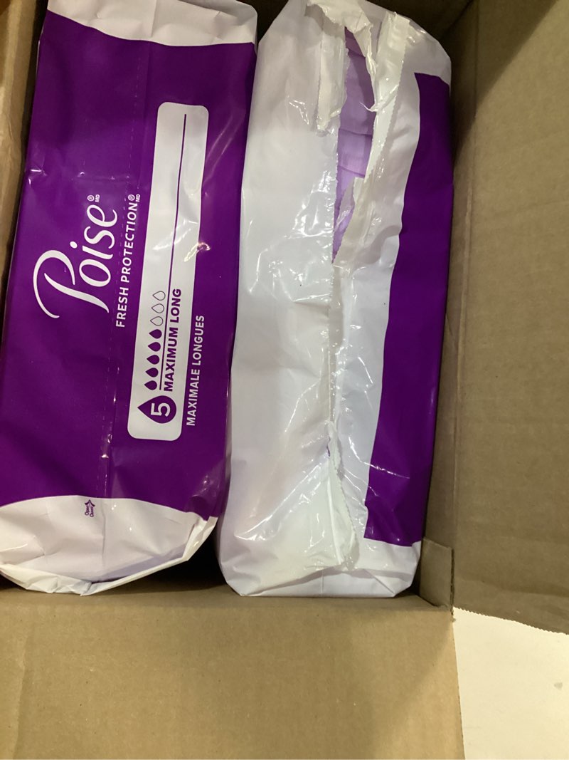 Condition photo showing Good Condition for Poise Incontinence & Postpartum Pads for Bladder Leaks, 5 Drop Maximum Absorbency, Long Length, 84 Count, Packaging May Vary Long 84