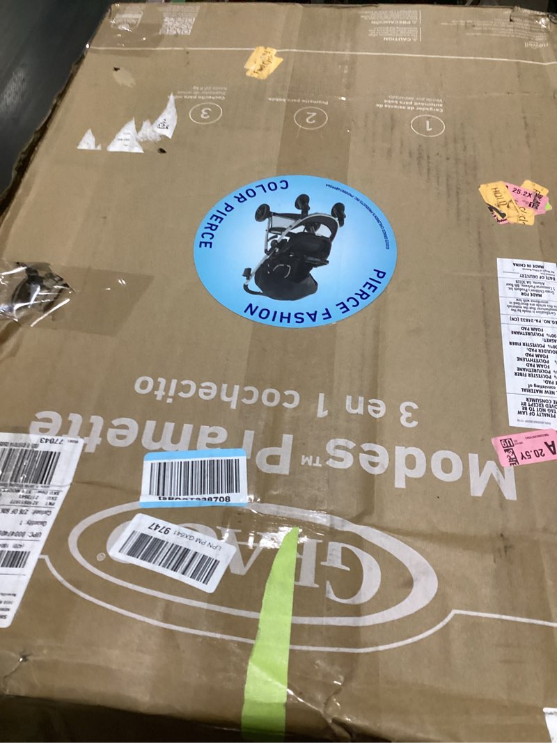 Condition photo showing New/Like New for graco modes pramette stroller, 3-in-1 baby stroller, 3 modes from infant car seat carrier, infant pramette, to toddler stroller, reversible seat, one hand fold, extra storage, child tray, pierce stroller pierce